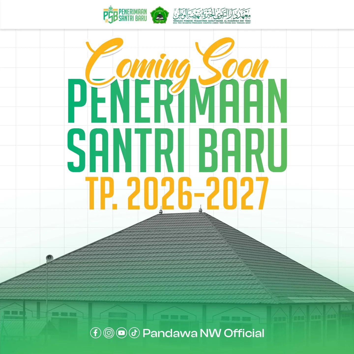 Penerimaan Santri Baru TP. 2026–2027